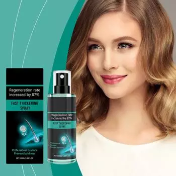 Травяной спрей для роста волос активирует волосяные фолликулы, предотвращая выпадение и ломкость волос, улучшает качество волос, активирует волосяные фолликулы, 100 мл чёрный