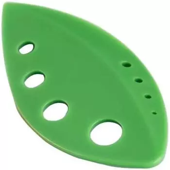 Травяной стриппер с 8 отверстиями, твердый пластик с зелеными листьями, дизайн 2-1, инструмент для очистки, бритва для капусты, овощечистка для капусты(2,2 дюйма x 4,8 дюйма) зелёный