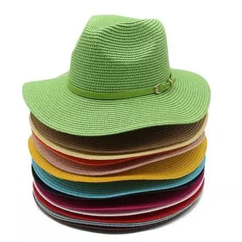 Травяной зеленый модный повседневный универсальный большой плоский верх шляпа дорожная пляжная солнцезащитная панама шляпа от солнца M56-58cm красный