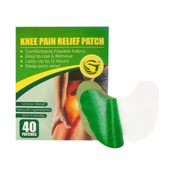 Травяные наколенники, согревающие компрессионные обезболивающие пластыри для коленей, шеи, поясничного отдела позвоночника, 40 шт. One Size белый