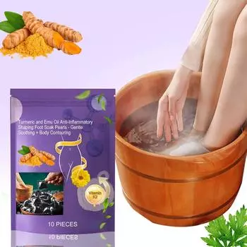 Травяные шарики для детоксикации ног, успокаивают ноги, улучшают циркуляцию крови, улучшают варикозное расширение вен, 10 шт./30 мл One Size