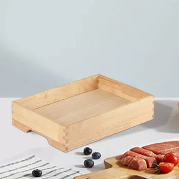 Tray, Chilled Ice Plate, Wooden Beef Serving Plate for Sashimi S Square