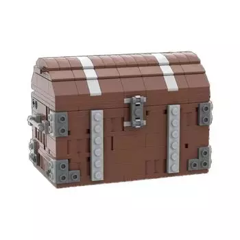 Treasure Box Building Block Treasure Jewelry Diamond Gold Coin Gold Box Model Creative Toy Compatible Set