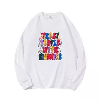 TREAT Autumn Clothing Long Sleeved Pure Cotton New Men s and Women s Top, Spring Inner Layer, Basic Shirt, Round Neck Long Sleeved T-shirt M коричневый