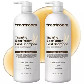 Treatroom The More Beer Yeast Hair Loss Shampoo Woody Scent, 1.03L, 2 ea.