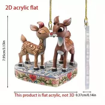 Tree Acrylic Christmas Decoration Pendant For Home And Car Backpack Gift Ornament Stylish