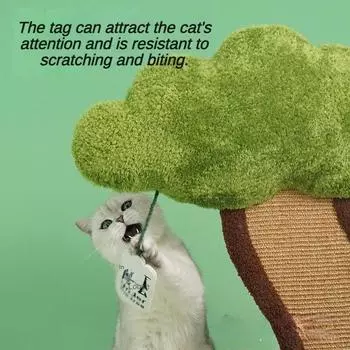 Tree Cat Litter Scratching Board Detachable and Washable Warm Cat Bed Breathable Wear-resistant Home Cats Mats Accessory 50X40X55CM зелёный
