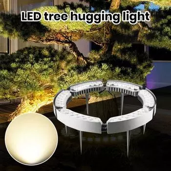 Tree Hugger Light Высокая яркость Водонепроницаемый Простая установка Широко используемый светодиодный светильник для дерева Ландшафтное освещение Украшение сада A Warm light