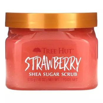 Tree Hut, Скраб с сахаром ши, со вкусом клубники, 18 унций (510 г)