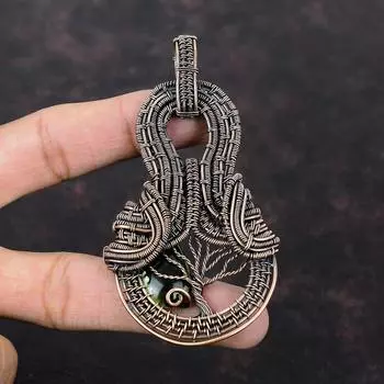 Tree Of Life Australian Chrome Chalcedony Pendant Copper Wire Wrapped Gemstone Pendant Handmade Pendant Antique Copper Jewelry Gift For Girl
