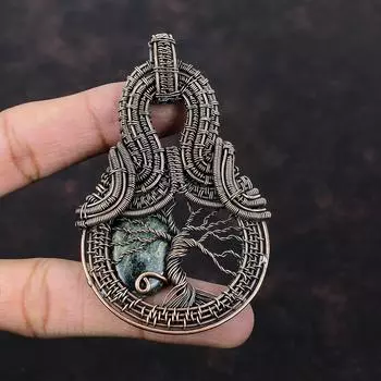 Tree Of Life Kyanite Pendant Copper Wire Wrapped Pendant Gemstone Pendant Kyanite Jewelry Handmade Copper Wire Wrapped Jewelry Gift For Wife