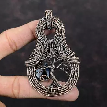 Tree Of Life Pietersite Pendant Copper Wire Wrapped Pendant Copper Jewelry Genuine Gemstone Pendant Handmade Wire Wrap Jewelry Gift For Wife