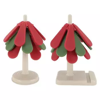 Tree Shape Foldable Insulation Mat Silicone Anti Scald Mat Heat Resistant Coasters Pads for Teapot P Round Base