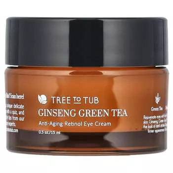 Tree To Tub, Ginseng Green Tea, Anti-Aging Retinol Eye Cream, 15ml (0.5oz)