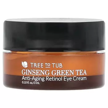 Tree To Tub, Ginseng Green Tea Anti-Aging Retinol Eye Cream, 0.10 fl oz (3 ml)