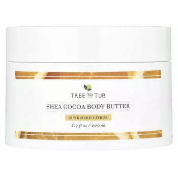Tree To Tub, Масло для тела с какао и маслом ши, Sunkised Citrus, 6,7 жидких унций (200 мл)