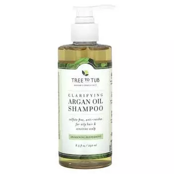 Tree To Tub, Очищающий шампунь с аргановым маслом, Пробуждающая мята, 250 мл (8,5 жидких унций)