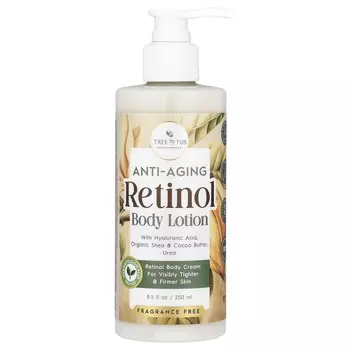 Tree To Tub, Омолаживающий лосьон для тела с ретинолом, без отдушек, 8,5 жидких унций (250 мл)