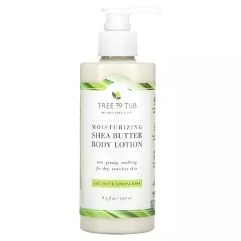 Tree To Tub, Увлажняющий лосьон для тела с маслом ши, кокос и лемонграсс, 8,5 жидких унций (250 мл)