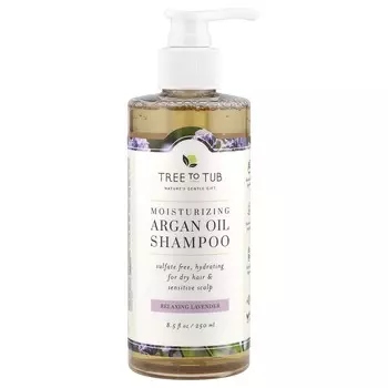 Tree To Tub, Увлажняющий шампунь с аргановым маслом, Расслабляющая лаванда, 250 мл (8,5 жидких унций)