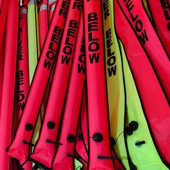 Трехцелевой дайвинговый нейлоновый буй SMB с автоматической герметизацией (1,8*1,8см или 1,5*15см)