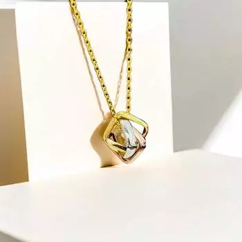 Трехцветное квадратное кольцо с подвеской, изысканное мастерство, ювелирные изделия высокого класса, без химических опасностей, модная одежда