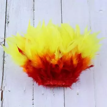 Трехцветное платье для куклы Барби с пламенной кромкой, материал поола, турецкое перо, рваная ткань со сценической одеждой 10M