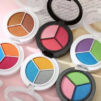 Трехцветные тени для век на сцене, сине-зеленые и фиолетовые, многоцветные с защитой от пота, макияж глаз из картофельного пюре 05#