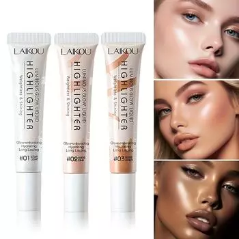 Трехцветный блестящий глянцевый крем, тени для век, макияж для лица и всего тела, осветляющая косметика для контура