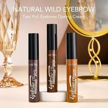 Трехцветный клей для бровей Tear, водостойкий, долговечный, не оставляет пятен, легко удаляется, жидкий макияж для бровей темно-коричневого