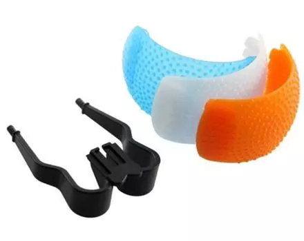 Трехцветный рассеиватель всплывающей вспышки для камеры Nikon D7000/D90/D50/D70/D7100/D5200/D3200 D3100