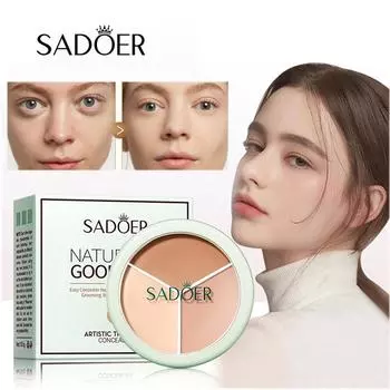 Трехцветный водостойкий консилер, хайлайтер для маскировки пятен, тональный крем для маскировки недостатков, увлажняющий дышащий консилер