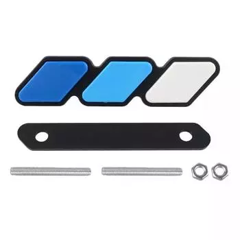 Трехцветный значок на решетку радиатора, эмблема, украшение, аксессуары, наклейка на автомобиль, грузовик, подходит для Tacoma 4Runner Tundra Sequoia Rav4 Highlander красный