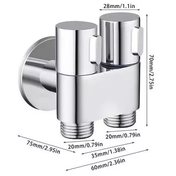 Трехходовой угловой клапан G1/2 для наполнения, настенное крепление «один в два», контроллер подачи воды, распылитель для чистки биде, аксессуары для унитаза