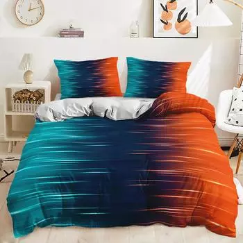 Трехкомпонентный 3D трехмерный стеганый чехол с цифровой печатью Комплект постельных принадлежностей 135 * 200 (two-piece set) 90g