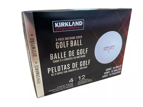 Трехкомпонентный уретановый чехол Kirkland для мяча для гольфа Performance Plus V3.0#1654518 (Дюжина)