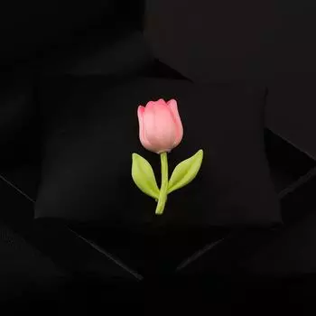 Трехмерная брошь в виде розового тюльпана, высококачественная женская японская и корейская милая цветочная булавка, корсаж с ювелирными изделиями