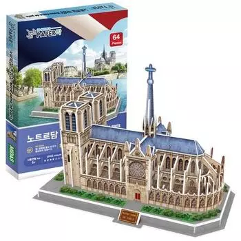 Трехмерная головоломка Paper Rock Notre Dame Cathedral 3D, популярные корейские головоломки