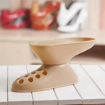 Трехмерная небольшая стойка для хранения обуви, пластиковый органайзер для обуви, стойка для хранения обуви на высоком каблуке своими руками серый