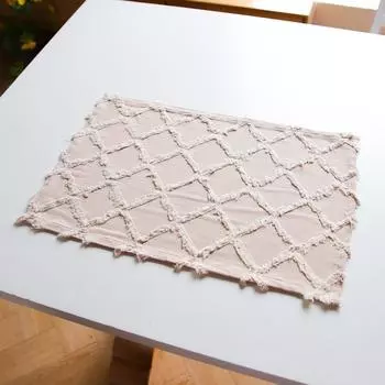 Трехмерная подставка для чайной церемонии, подставка для тарелки, теплоизоляционная подставка, тканевое искусство хлопок и лен однотонная подставка, однотонная подставка для западной еды 30*45cm