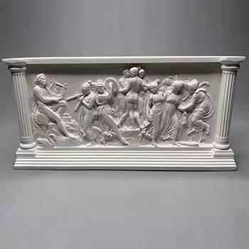 Трехмерная рельефная гипсовая статуэтка Музы в танце, изысканное украшение для стола светло-серый