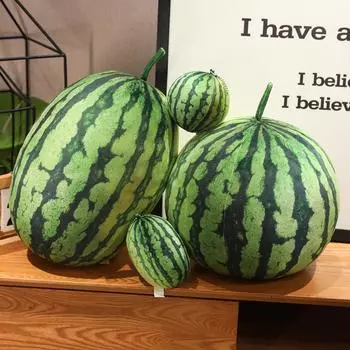 Трехмерная сферическая имитация фруктов, большая арбузная подушка, плюшевая игрушка, летняя кукла, кукла, детский подарок 8*12cm