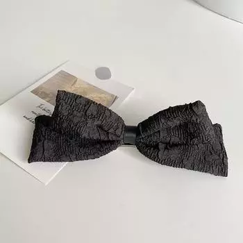 Трехмерная шпилька с бантиком для девочек-феей, элегантная пружинная заколка, верхняя заколка, ретро-текстура, сломанная шпилька Mori чёрный