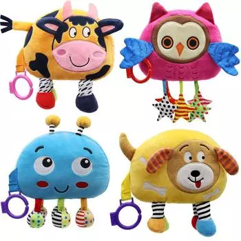 Трехмерная тканевая книга с героями мультфильмов и животных, тканевая книга для раннего образования, просветительская книга, детская кукольная тканевая книга