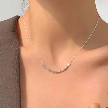 Трехмерное маленькое квадратное ожерелье женское осеннее модное атмосферное ночной клуб супер вспышка Di милое крутое геометрическое ожерелье-чокер на ключицу Ins