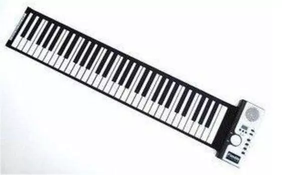 Трехмерные кнопки и клавиши облегчают игру. Удобно переносить. Компактно сворачивать и хранить!! Цифровое электронное пианино с 61 клавишей, белое
