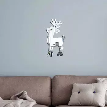 Трехмерные наклейки на стену в виде оленя, креативные персонализированные настенные украшения, милые и теплые наклейки для оформления