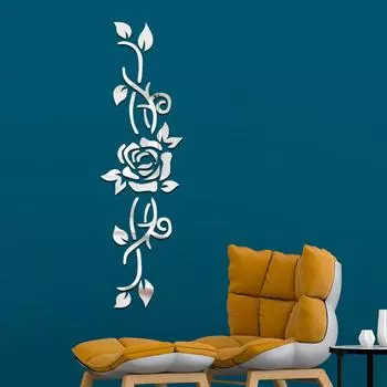 Трехмерные наклейки на зеркальную стену, наклейки для декора спальни, настенный фон для телевизора, теплые самоклеящиеся наклейки