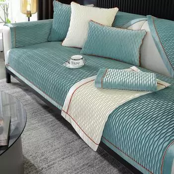 Трехмерный бархатный чехол для дивана, тканевый чехол для полотенца, утолщенный, нескользящий, приятный для кожи, роскошный чехол для дивана для гостиной, подушка 70x70cm 1pc оранжевый