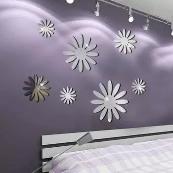 Трехмерный маленький цветок акриловая наклейка на стену цветы гостиная диван ванная комната стена креативное украшение default